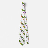 Rainbow loriket bird cartoon stropdas (Voorkant)
