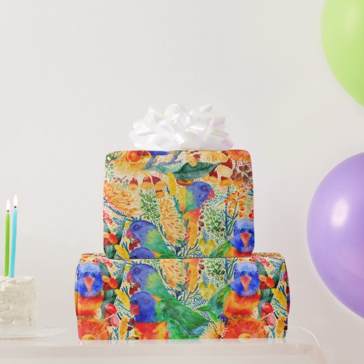 Rainbow Loriket Garden Cadeaupapier (Feestgeschenken)