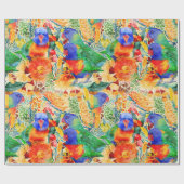Rainbow Loriket Garden Cadeaupapier (Vlak)
