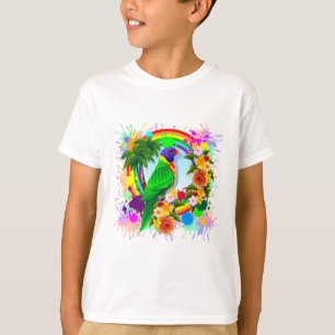 Rainbow Loriket Parrot Art T-shirt