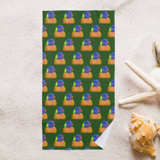 Rainbow Loriket Parrot Pattern Strandlaken