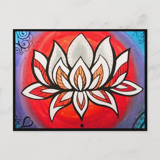 Rainbow Lotus briefkaart (Voorkant)