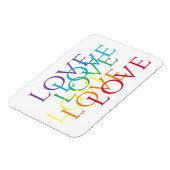 RAINBOW LOVE 3x4 Magnet flexible (Côté Gauche)