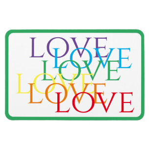 RAINBOW LOVE 4x6 Flexibele Magneet / Groen