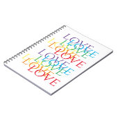 RAINBOW LOVE 6.5x8.75 Carnet spiral (Côté gauche)