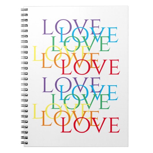 RAINBOW LOVE 6.5x8.75 Carnet spiral (Devant)