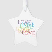 RAINBOW LOVE Acryl Star Ornament (voorkant)