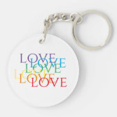 RAINBOW LOVE Acrylcirkelvormige Sleutelhanger (Achterkant)