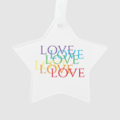 RAINBOW LOVE Acrylique Star Ornement (dos)