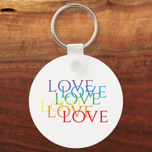 RAINBOW LOVE Aluminium Circle Sleutelhanger (Achterkant)