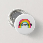 Rainbow Love | Badge Ronde Button 3,2 Cm (Voorkant /achterkant)