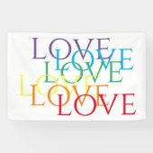 RAINBOW LOVE Banner 2.5'x4' (Horizontaal)