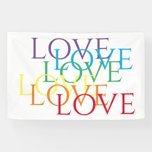 RAINBOW LOVE Banner 2.5'x4' (Horizontaal)