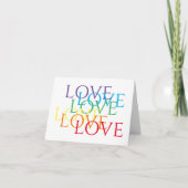 RAINBOW LOVE Blank Carte pour notes (Devant)