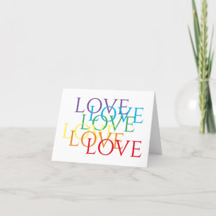 RAINBOW LOVE Blank Notecard Bedankkaart