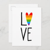 Rainbow Love Briefkaart (Voorkant / Achterkant)