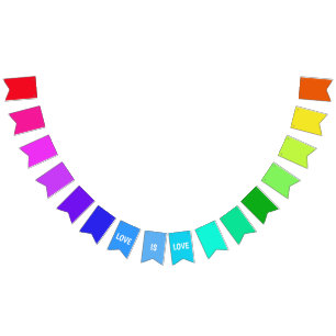 Rainbow LOVE Bunting you Customize Vlaggetjes