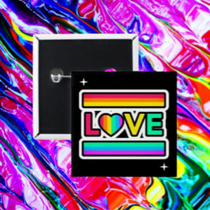 Rainbow Love Button