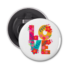 Rainbow Love Button Flesopener