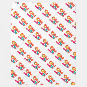 Rainbow Love Fleece Deken