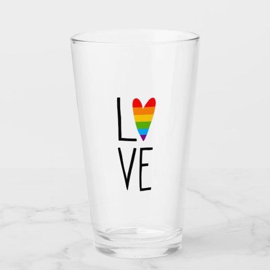 Rainbow Love Glas (Voorkant)