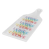 RAINBOW LOVE Glass Cutting Board Paddle Snijplank (Hoek)