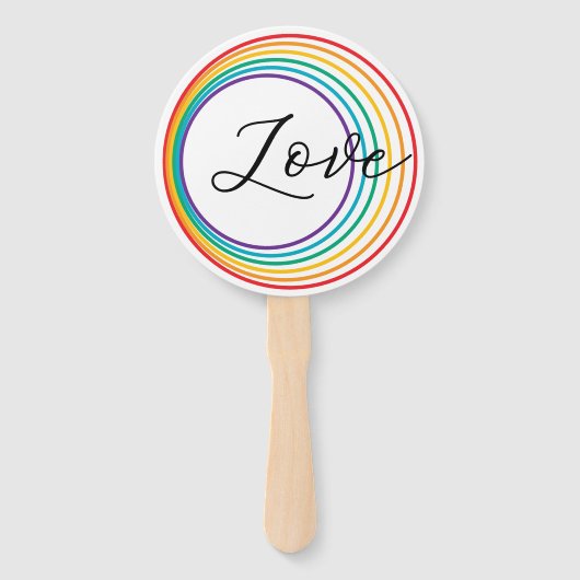 Rainbow Love Handwaaier (Achterkant)