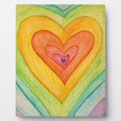 Rainbow Love Hearts Art Imprimer Plaques (Devant)