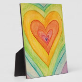 Rainbow Love Hearts Art Imprimer Plaques (Côté)