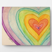 Rainbow Love Hearts Art Imprimer Plaques (Devant)