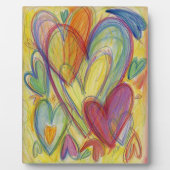 Rainbow Love Hearts Art Imprimer Plaques (Devant)
