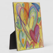 Rainbow Love Hearts Art Imprimer Plaques (Côté)