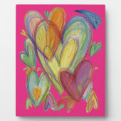 Rainbow Love Hearts Art Imprimer Plaques (Devant)