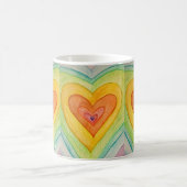 Rainbow Love Hearts Art Koffiebekers Koffiemok (Center)
