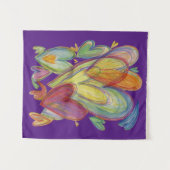 Rainbow Love Hearts Art Tapestry Wall Hangings Wandkleed (Voorkant (horizontaal))