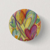 Rainbow Love Hearts Button of Lapel Pins (Voorkant)