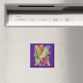 Rainbow Love Hearts Inspirational Fridge Magnet (In Situ (Lave-vaisselle))