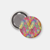 Rainbow Love Hearts Inspirerend Fridge Magnet Magneet (Voorkant / Achterkant)