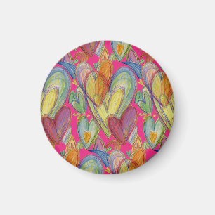 Rainbow Love Hearts Inspirerend Fridge Magnet Magneet