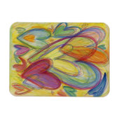 Rainbow Love Hearts Inspirerend Fridge Magnet Magneet (Horizontaal)