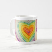 Rainbow Love Hearve Art Coffee Mug Cup (Devant gauche)