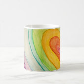 Rainbow Love Hearve Art Coffee Mug Cup (Centre)