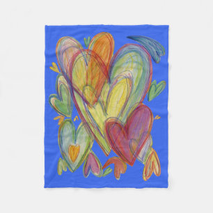 Rainbow Love Hecht Soft Fleece Thlanket Blanket