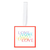 RAINBOW LOVE Houten Kubus Ornament (Voorkant)