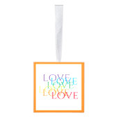 RAINBOW LOVE Houten Kubus Ornament (Rechts)