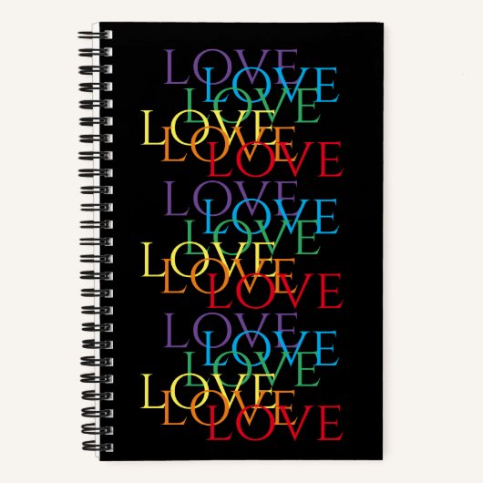 RAINBOW LOVE II 5.5x8.5 Carnet spiral (Recto)
