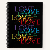 RAINBOW LOVE II 8,5x11 Carnet spiral (Devant)