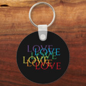 RAINBOW LOVE II Aluminium Circle Sleutelhanger (Achterkant)