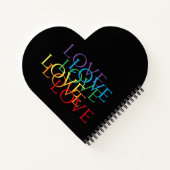RAINBOW LOVE II Carnet en forme de coeur (Dos)
