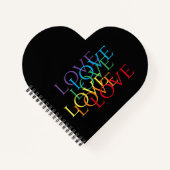 RAINBOW LOVE II Carnet en forme de coeur (Devant)
